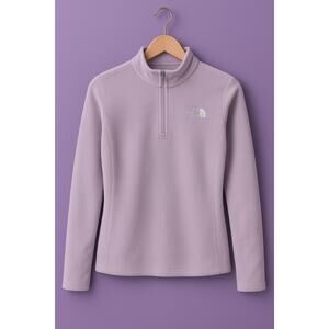 The North Face Women’s Light Lavender Fleece Lined Quarter Zip Fleece Jacket S
